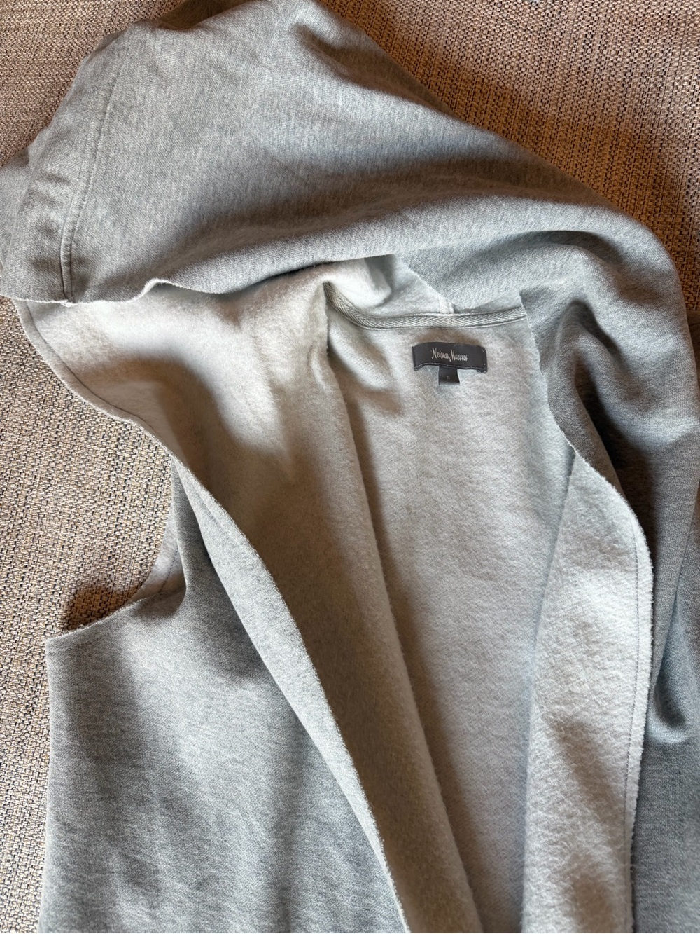 Neiman Marcus Light Gray Trench Coat